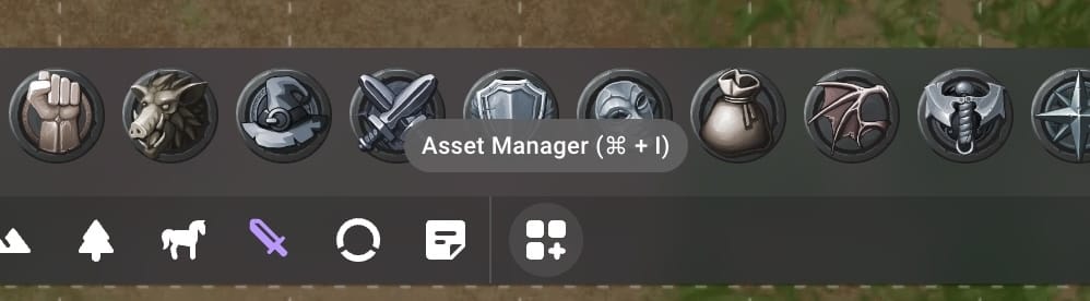 Asset Manager button