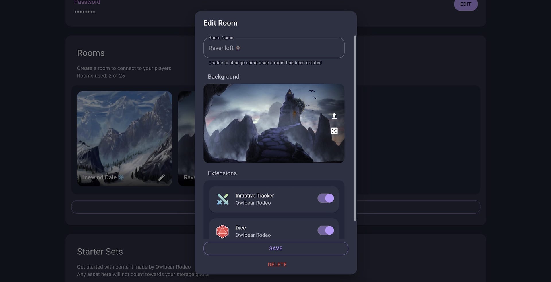 Rooms Owlbear Rodeo Documentation